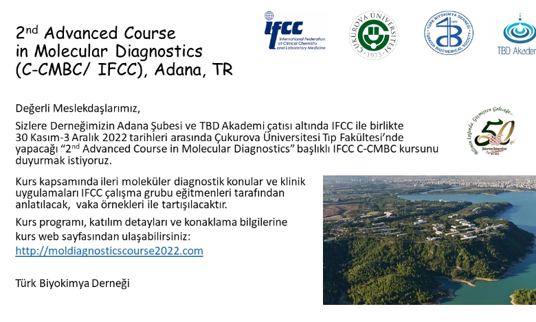 2Nd Advanced Course İn Molecular Diagnostics (C-Cmbc/ Ifcc), Adana, Tr